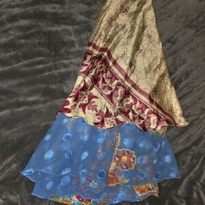 Elegant Multicolor Wrap with Floral Patterns